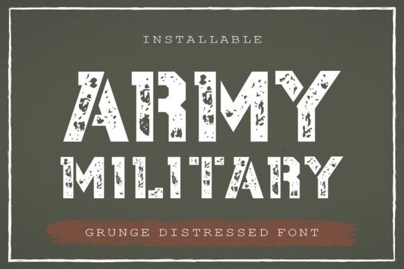Army Military: A Rugged Typeface for Bold Projects