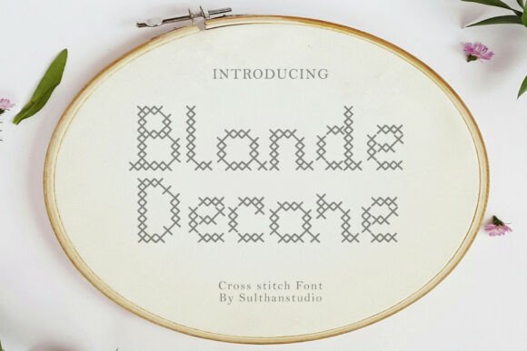 Blonde Decore: A Charming Cross Stitch Display Font