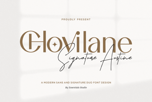 Chovilane Signature Austine: Elegant Duo Font for Designers