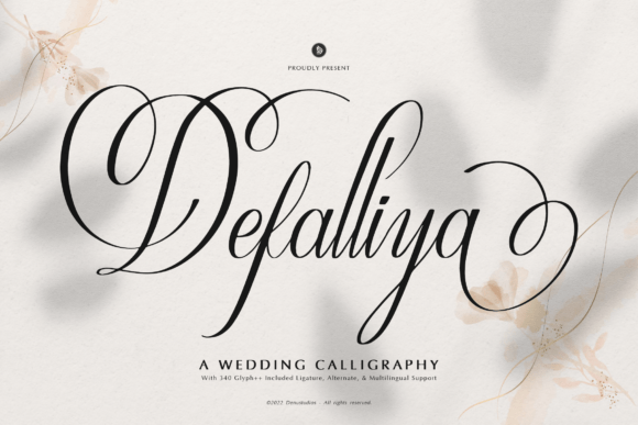 Defalliya: A Stunning Wedding Calligraphy Font