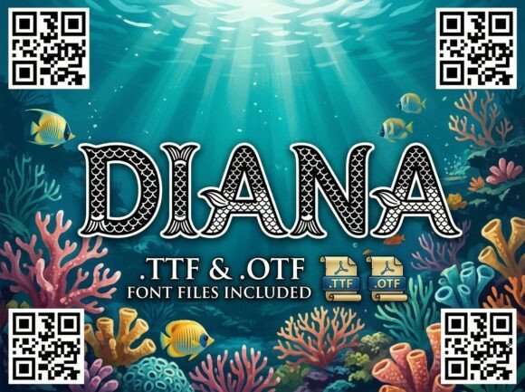 Diana: The Enchanting Typeface for Aquatic Design