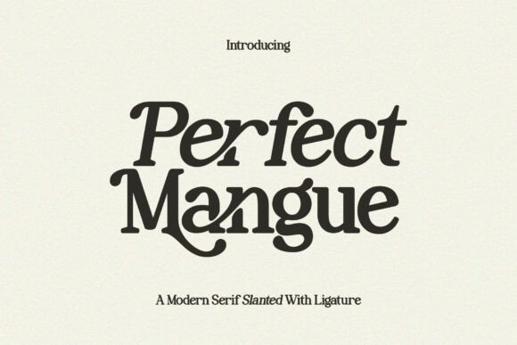 Discover the Elegance of Perfect Mangue Font