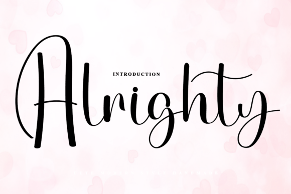 Discover the Timeless Charm of the Alrighty Handwritten Font