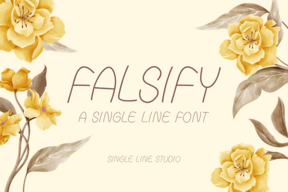 Falsify Single Line: Simplicity Meets Playful Typography