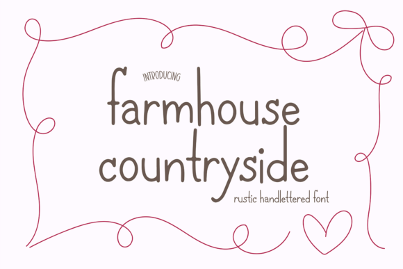 Farmhouse Countryside: A Font of Rustic Warmth