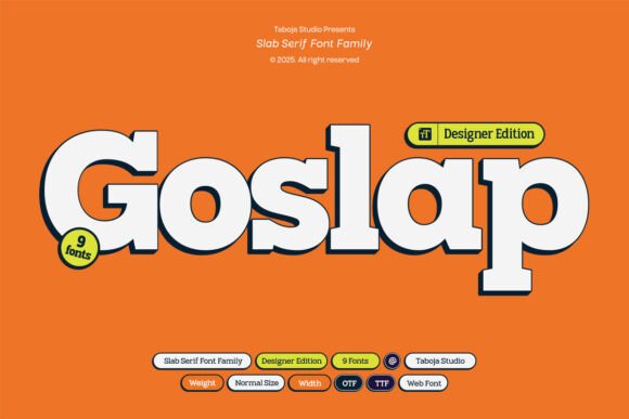 Goslap: A Modern Slab Serif for Bold Designs
