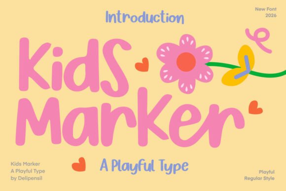 Kids Marker: A Charming Display Typeface