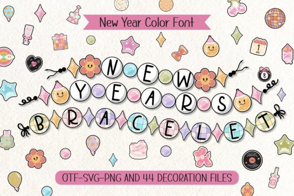 New Years Bracelet: A Festive Font for Celebrations