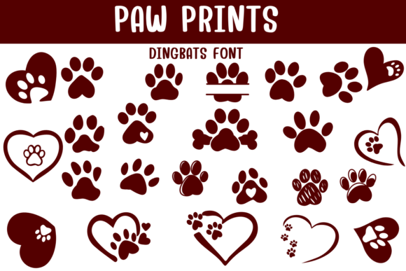 Paw Prints: A Charming Dingbats Font for Pet Lovers