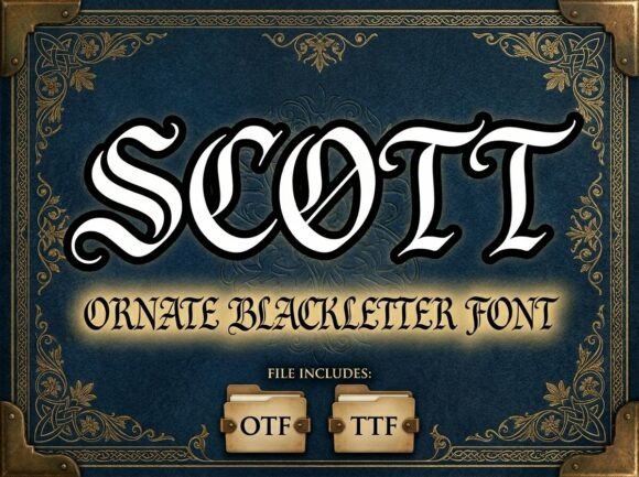 Scott: A Bold Decorative Display Typeface for Impactful Design