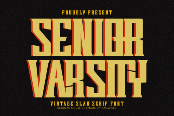 Senior Varsity: The Bold Vintage Slab Serif Typeface