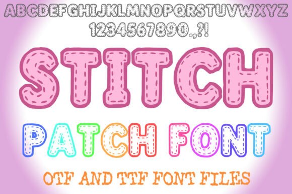 Stitch Patch: Creative Embroidery Font for Custom Designs