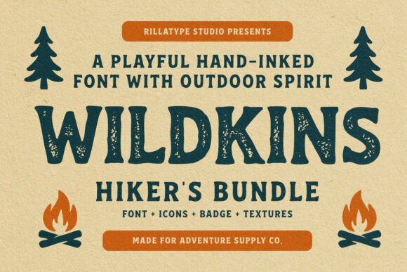 Wildkins Hiker's Bundle: A Font for Adventure
